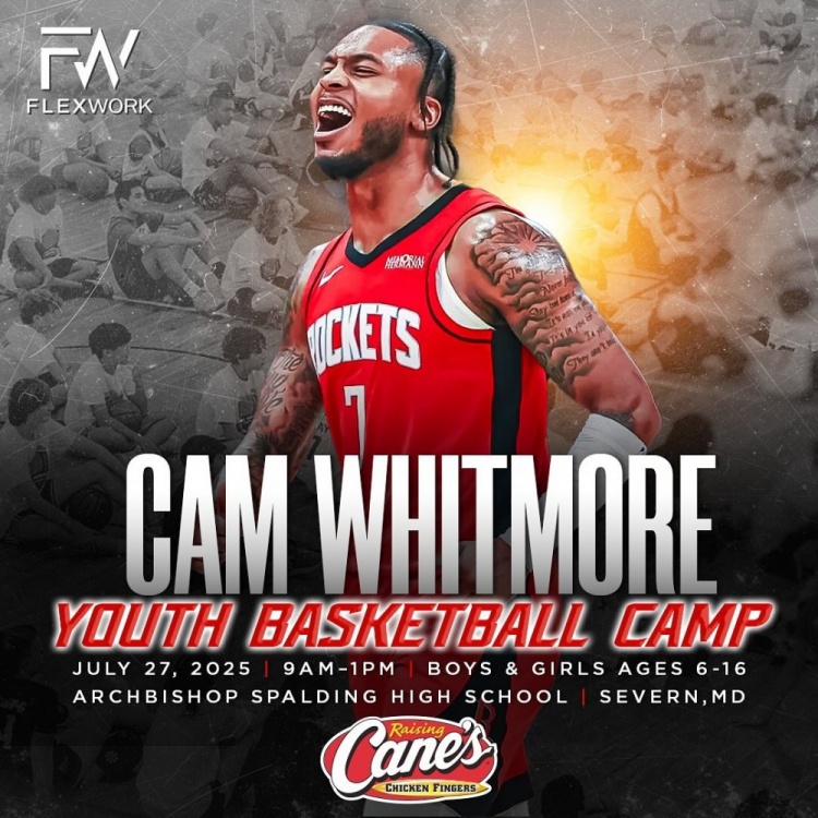 回馈家乡！惠特摩尔在马里兰州举办个人首届青少年训练营