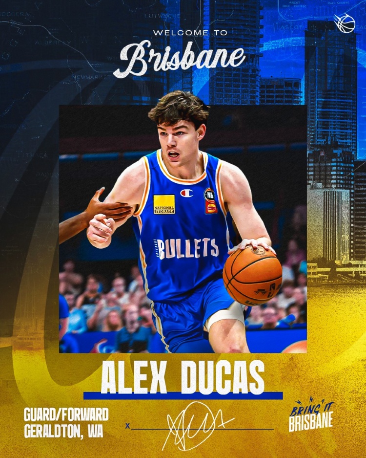 上季随雷霆夺冠！官方：亚历克斯-杜卡斯加盟布里斯班子弹